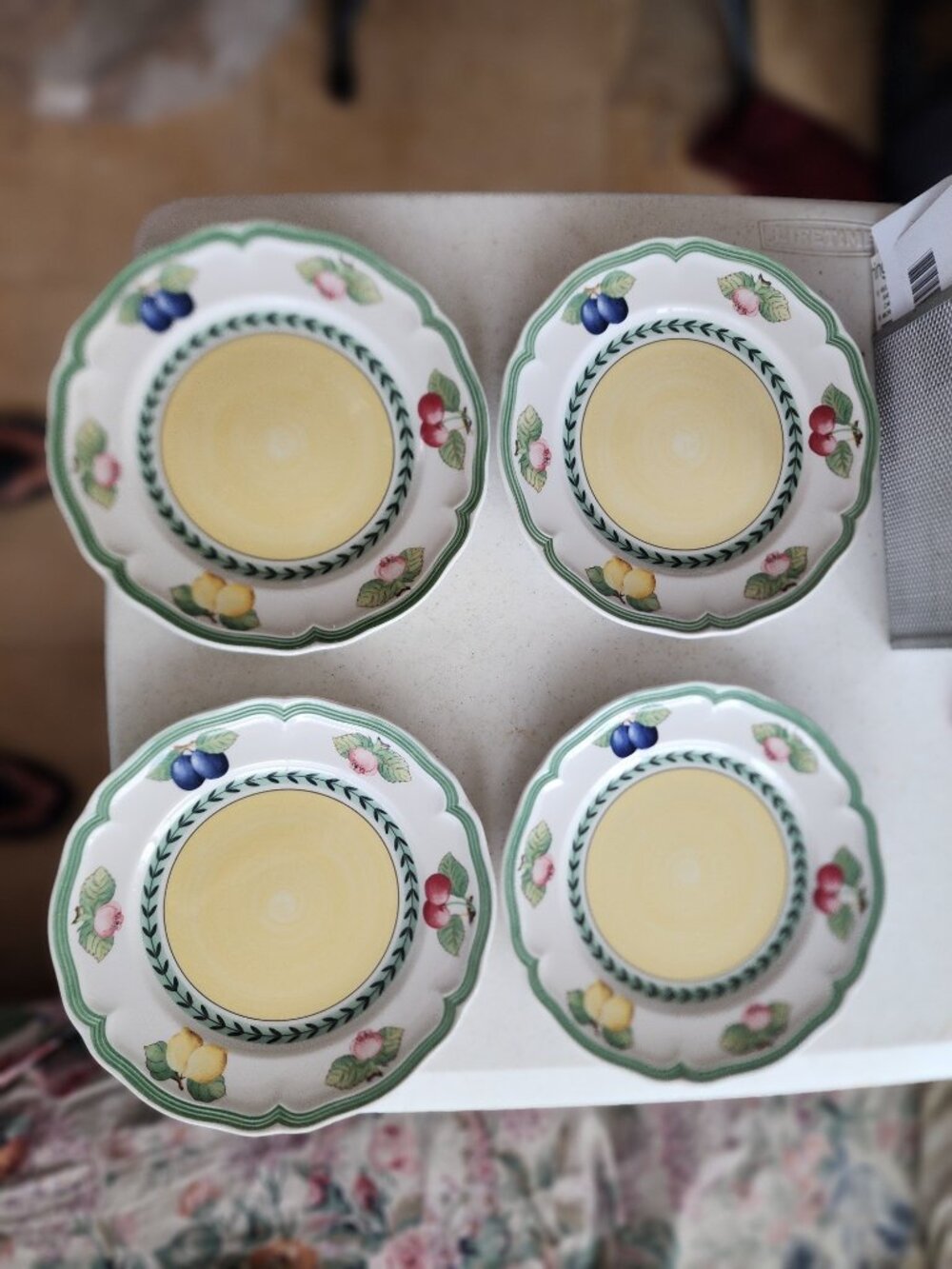 Villeroy & Boch FRENCH GARDEN FLEURENCE 8" Salad Plates Set of Four Germany